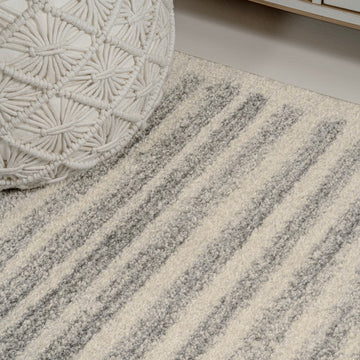 Khalil Modern Berber Stripe Area Rug